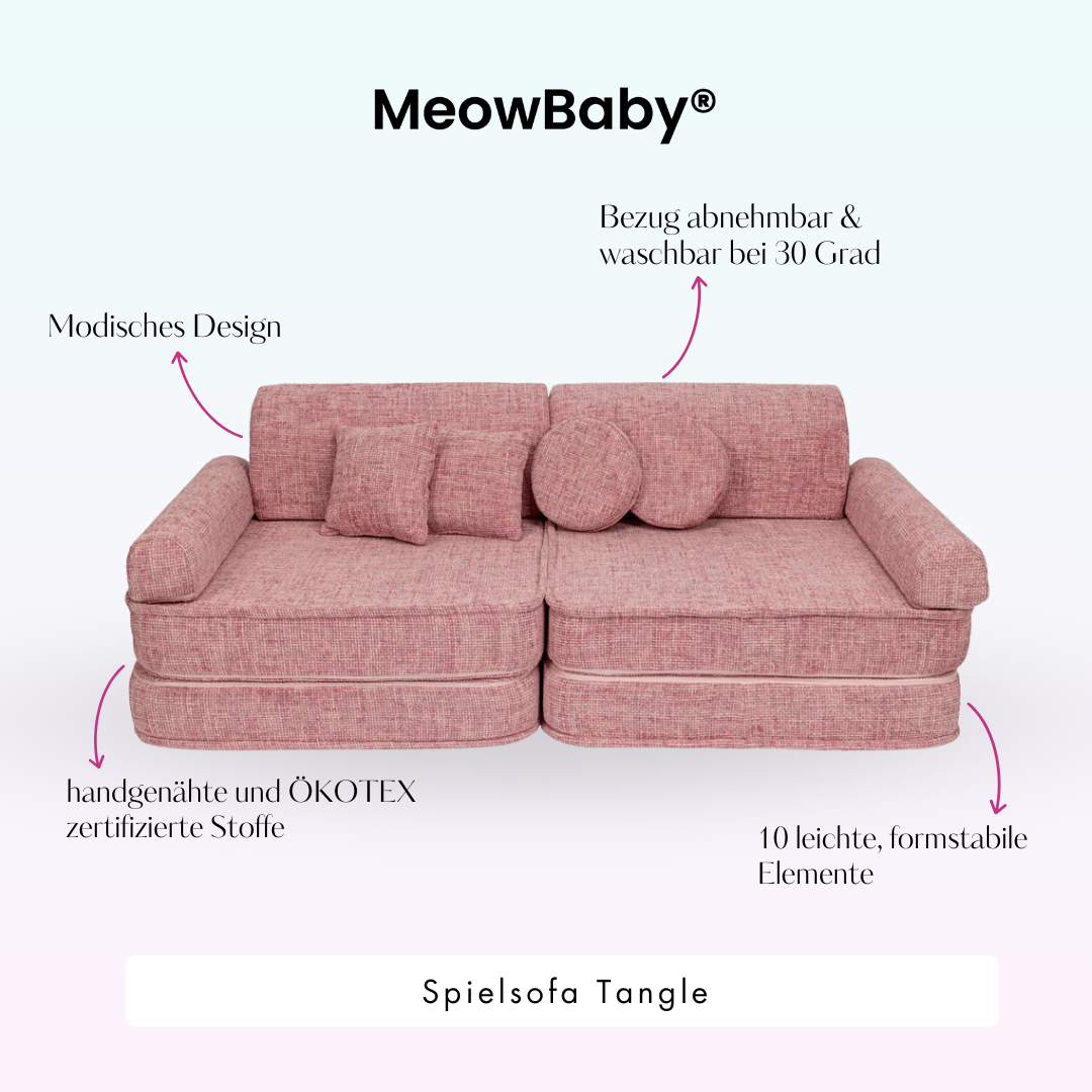MeowBaby Spielsofa Tangle - Cozy Chenille Edition