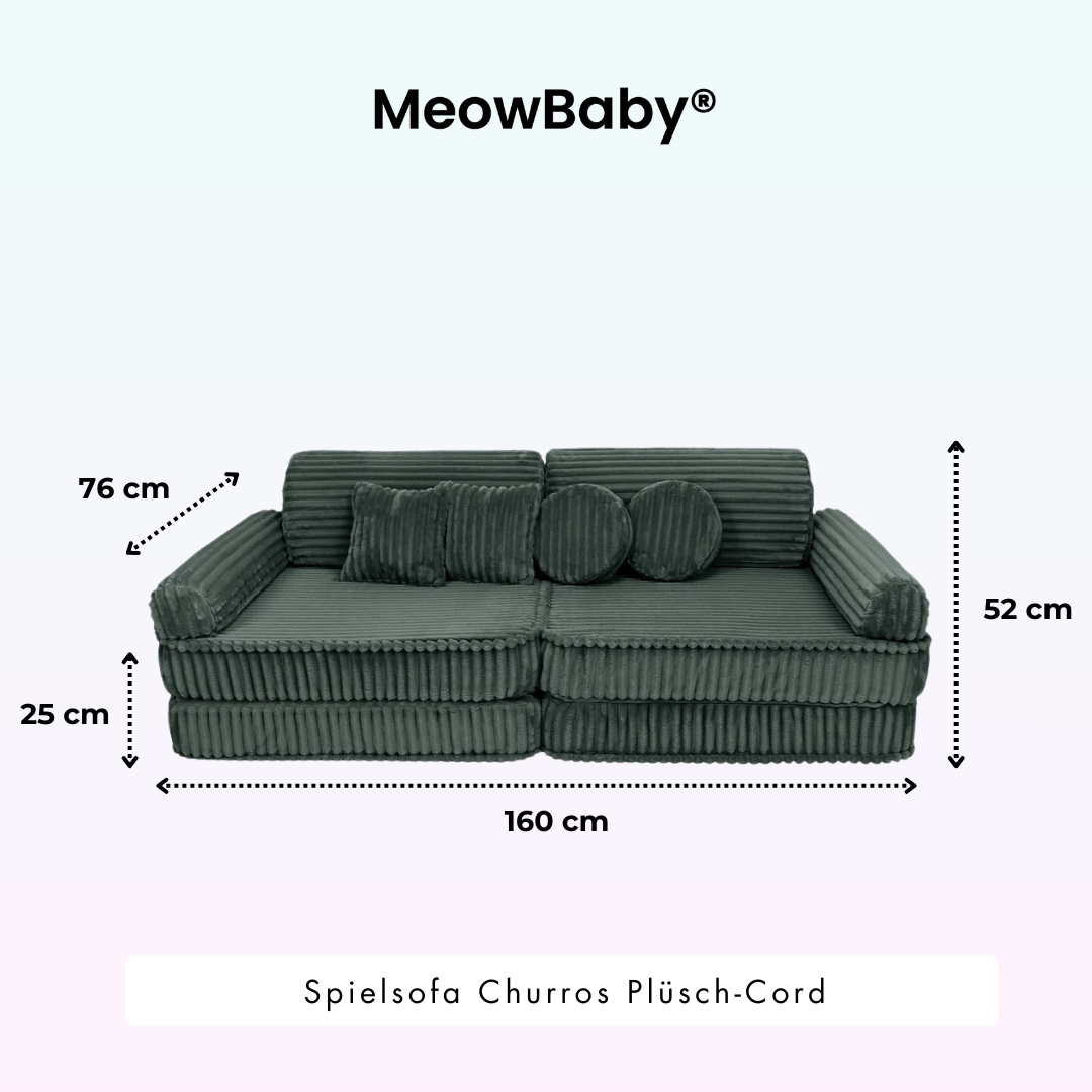 MeowBaby Spielsofa Churros - Plüschcord Edition
