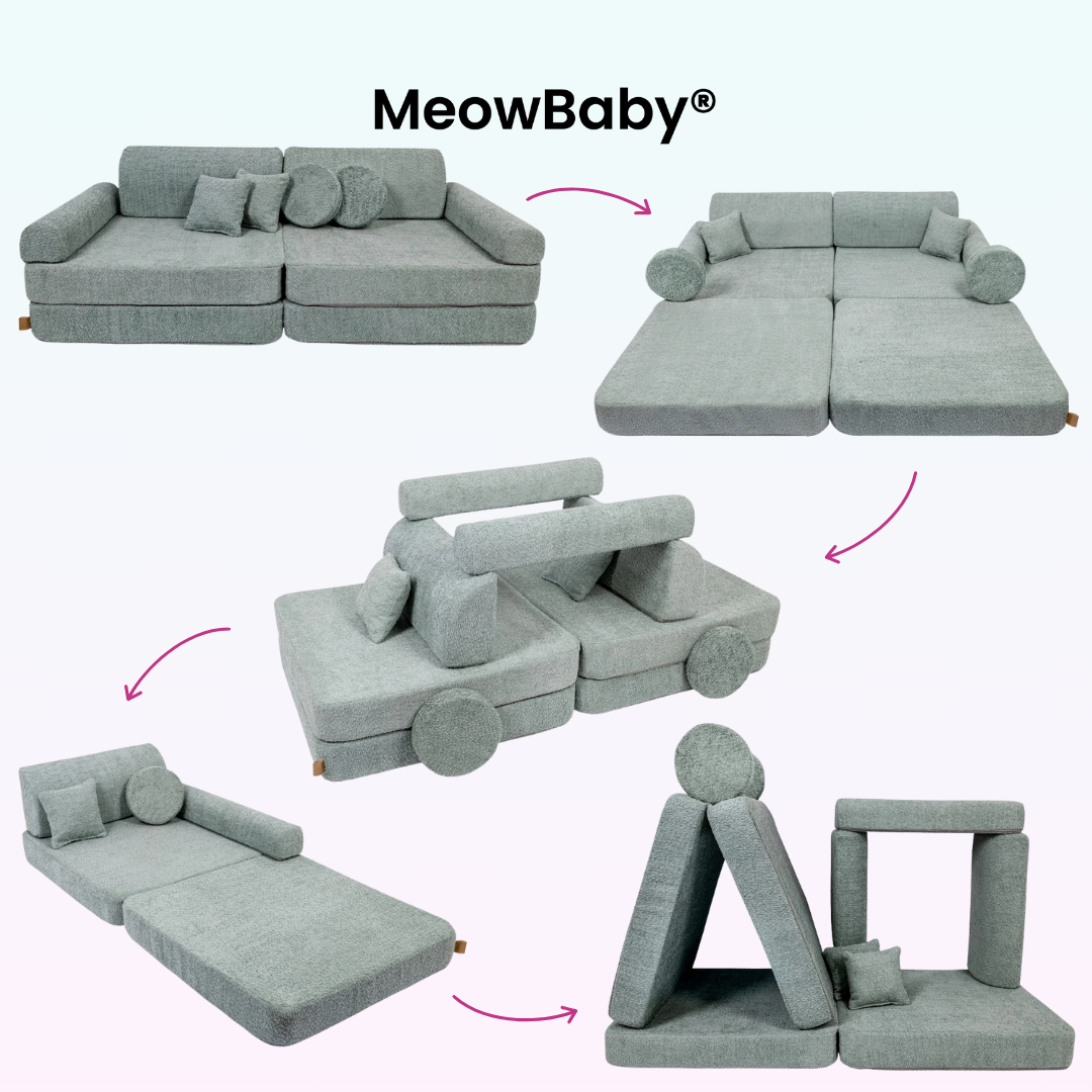 MeowBaby Spielsofa Premium Bouclé