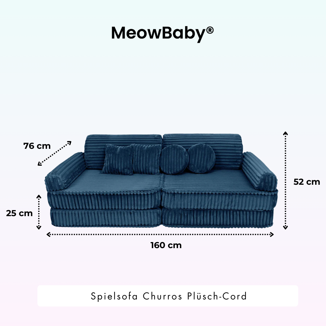 MeowBaby Spielsofa Churros Plüsch-Cord