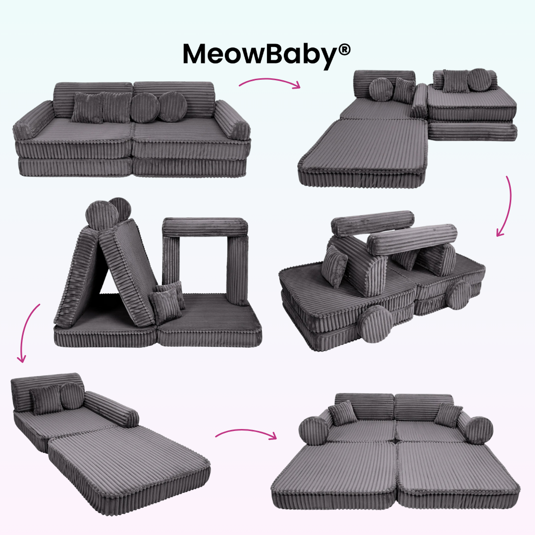 MeowBaby Spielsofa Churros - Plüschcord Edition