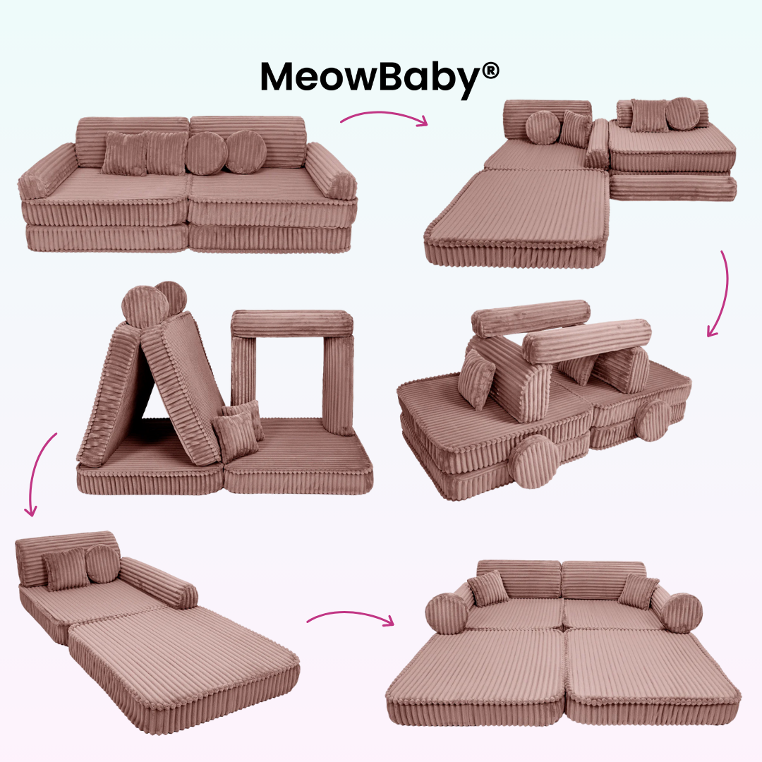 MeowBaby Spielsofa Churros - Plüschcord Edition