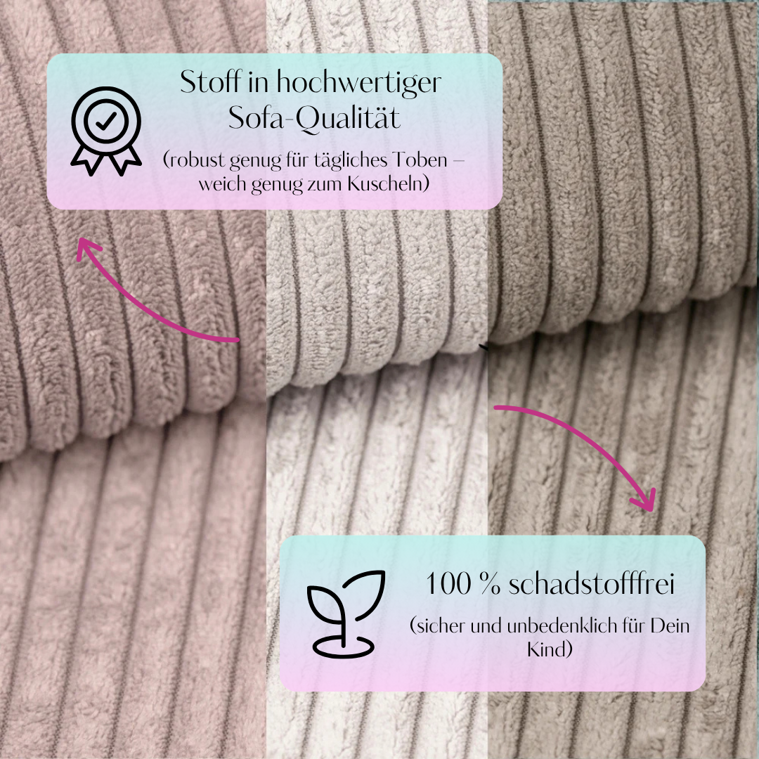 MeowBaby Spielsofa Ästhetik Cord - Cookie Dream