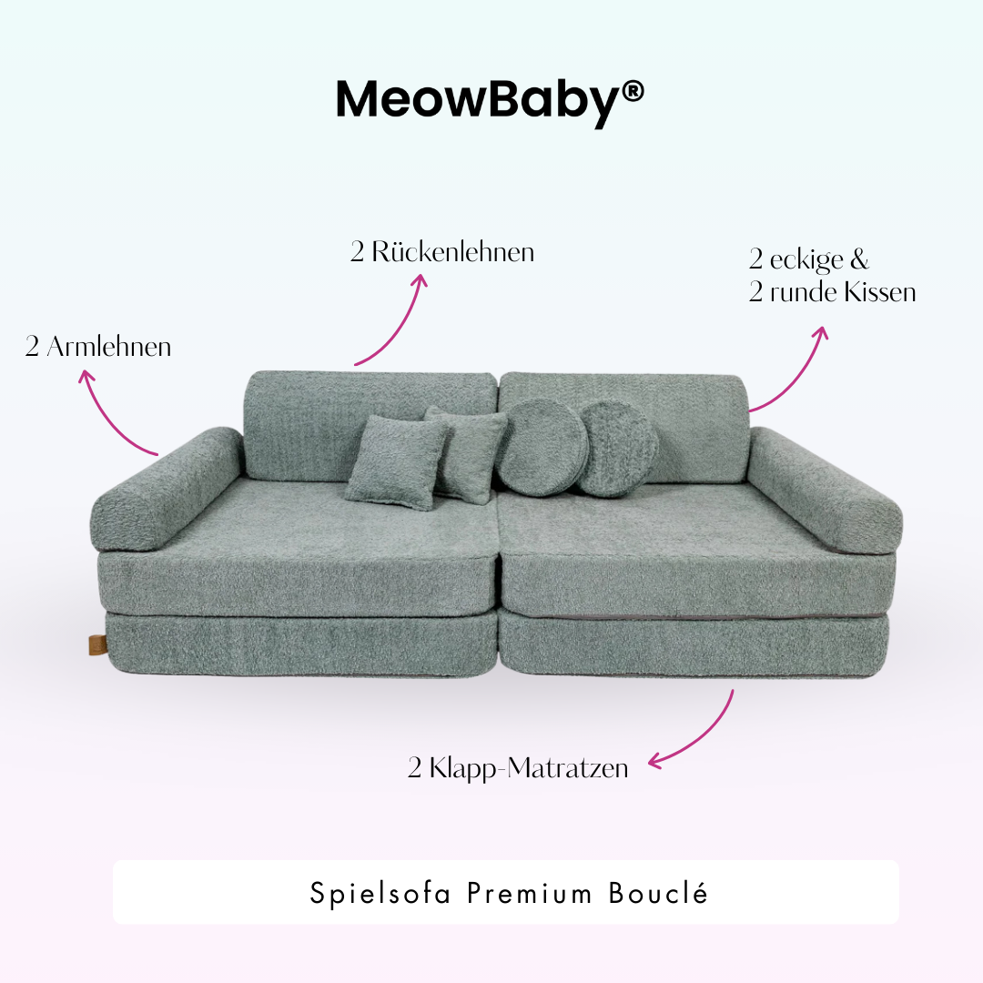 MeowBaby Spielsofa Premium Bouclé