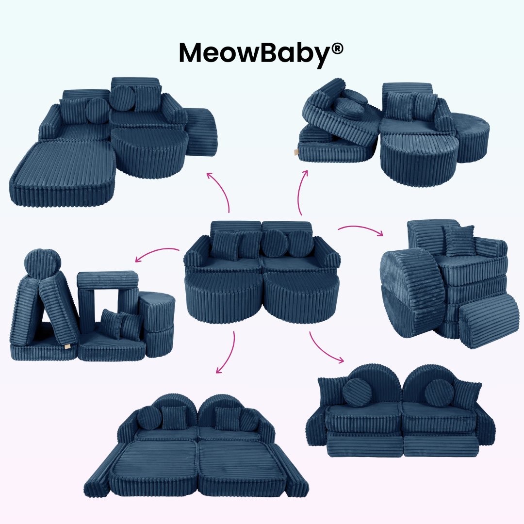MeowBaby Play Sofa Mini Max Churros - Cotton Beige