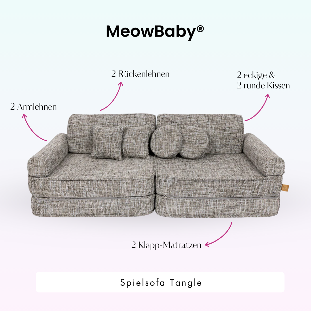 MeowBaby Spielsofa Tangle - Cozy Chenille Edition