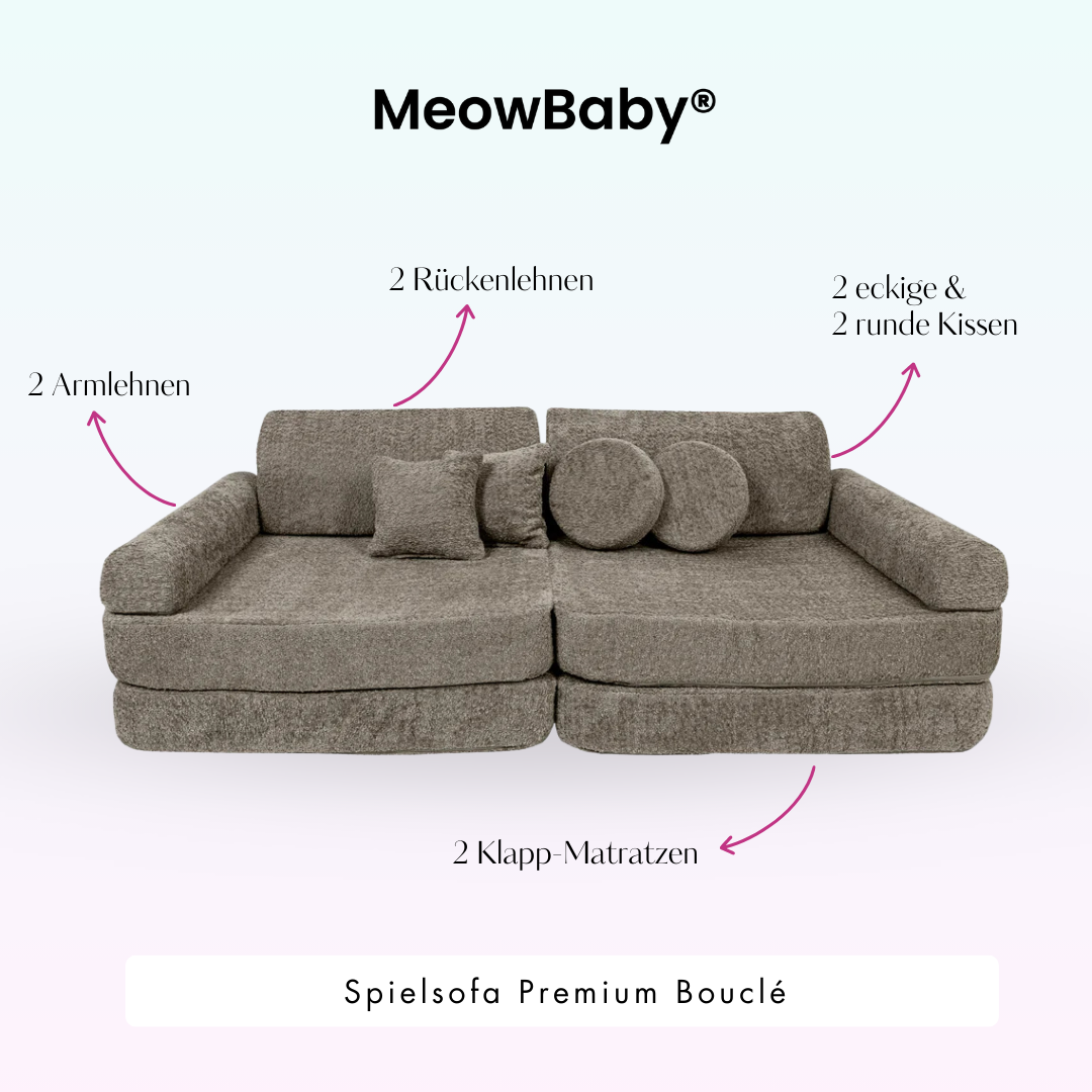MeowBaby Spielsofa Premium Bouclé