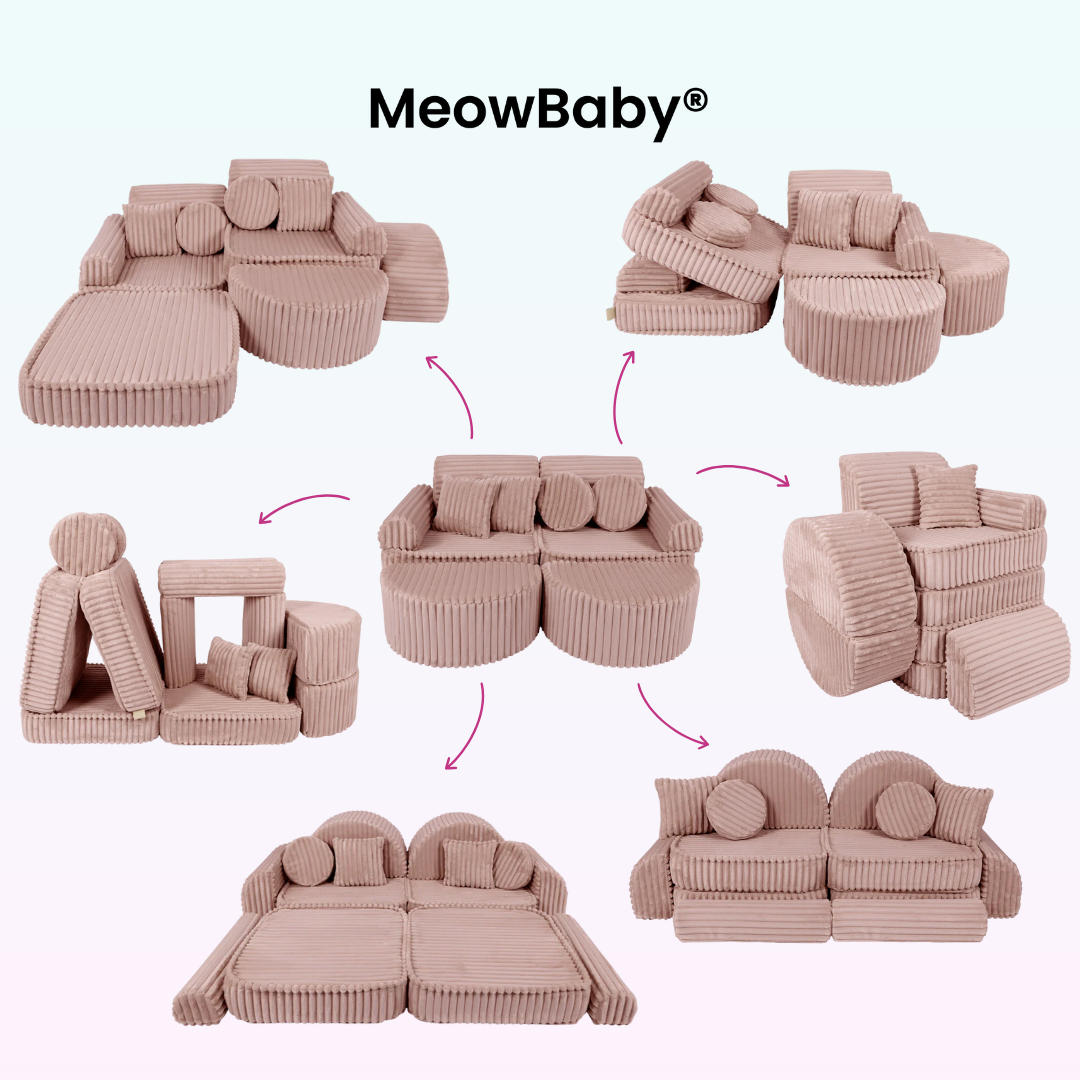MeowBaby Play Sofa Mini Max Churros - Cotton Beige