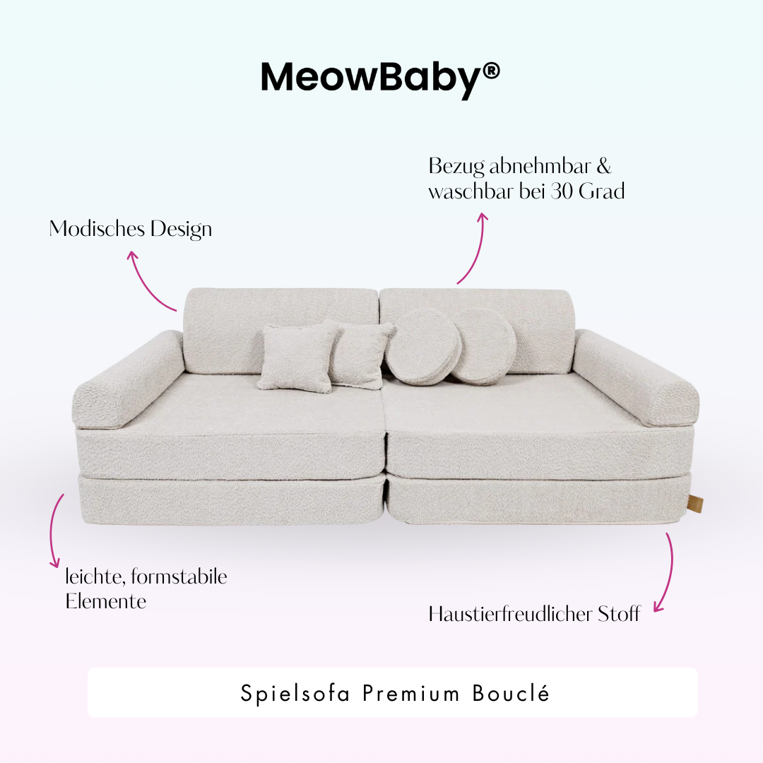 MeowBaby Spielsofa Premium Bouclé
