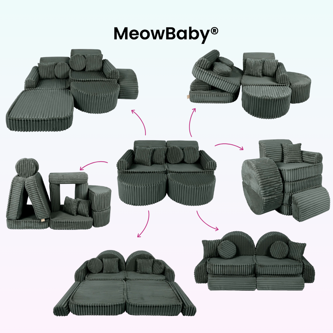 MeowBaby Spielsofa Mini Max Churros - Plüschcord Edition