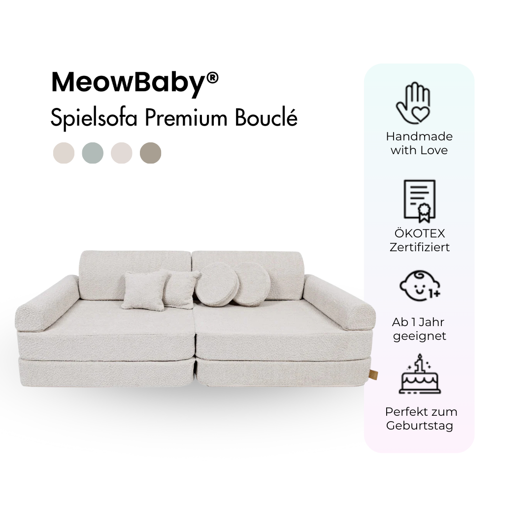 MeowBaby Spielsofa Premium Bouclé