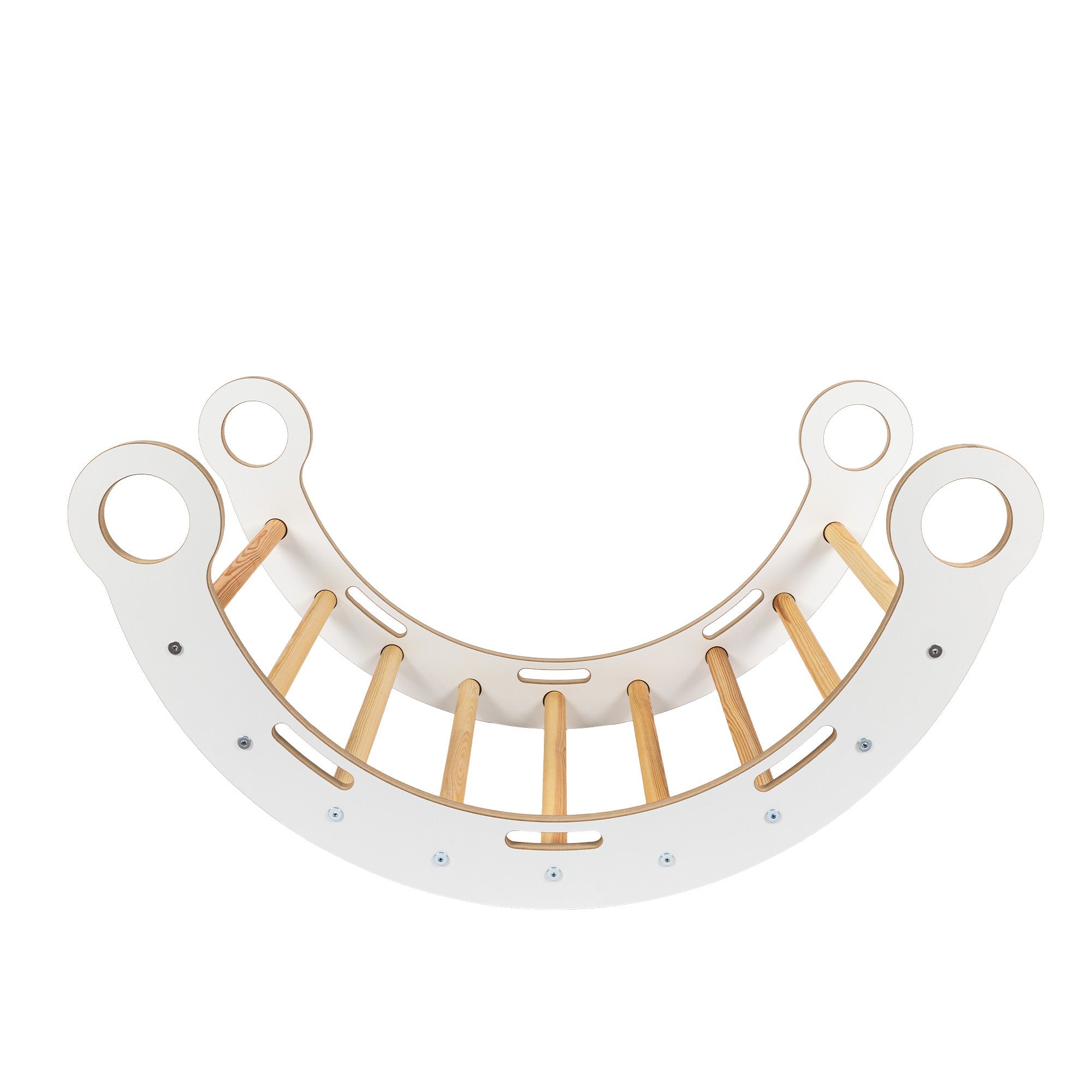 MeowBaby Rocker with Rollers - Wooden Toddler Indoor Climbing Frame for Kids