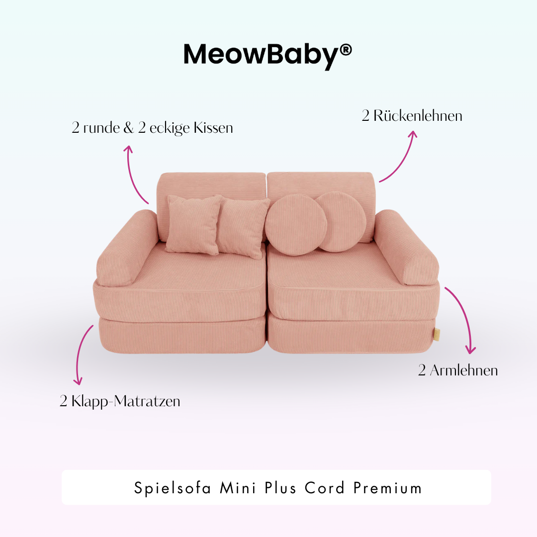 MeowBaby Spielsofa Mini Plus Cord Premium