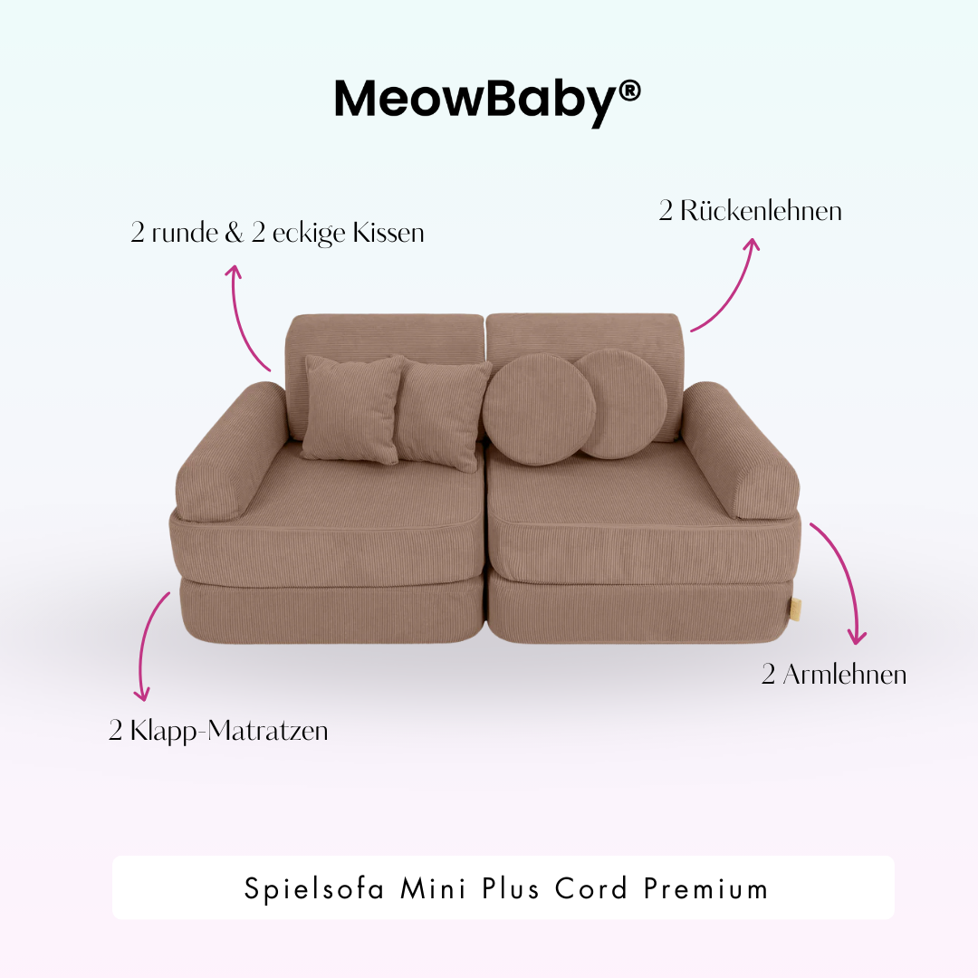 MeowBaby Spielsofa Mini Plus Cord Premium