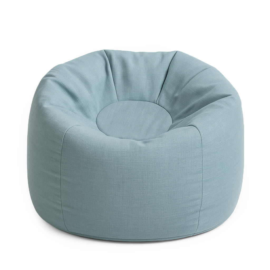 MeowBaby Outdoor Kinder-Sitzsack Outzy Floreo - Cloudberry Sky Blue