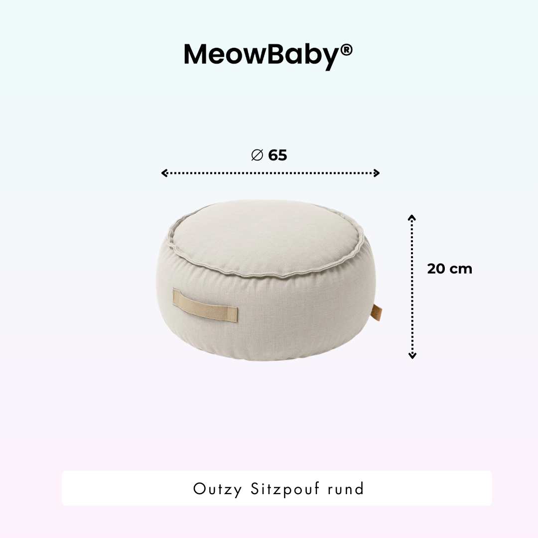 MeowBaby Outzy Sitzpouf für Kinder rund - Outdoor Living Edition