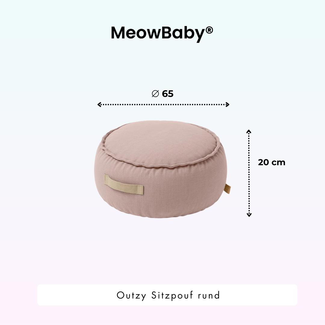 MeowBaby Outzy Sitzpouf für Kinder rund - Outdoor Living Edition