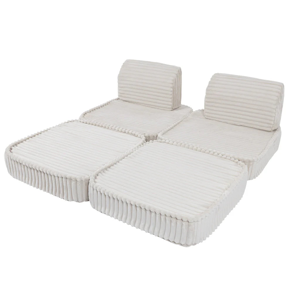 MeowBaby Play Sofa Mini Plus Churros - Cotton Beige