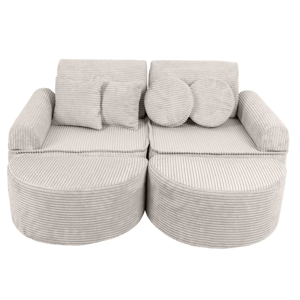 MeowBaby Play Sofa Mini Max Aesthetic Cord - ecru/beige