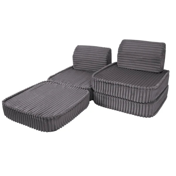 MeowBaby Play Sofa Mini Plus Churros - Jurassic Grey