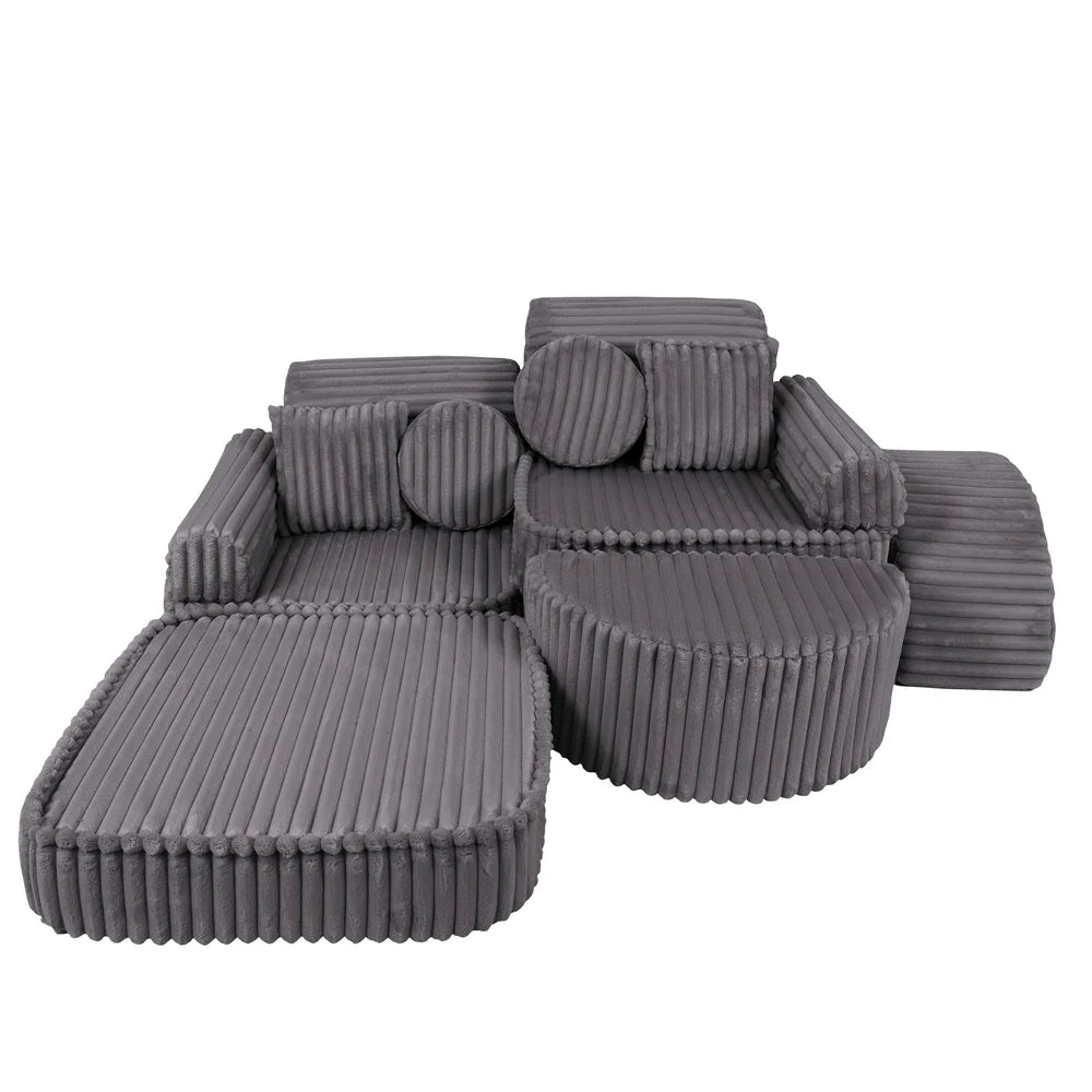 MeowBaby Play Sofa Mini Max Churros - Jurassic Grey