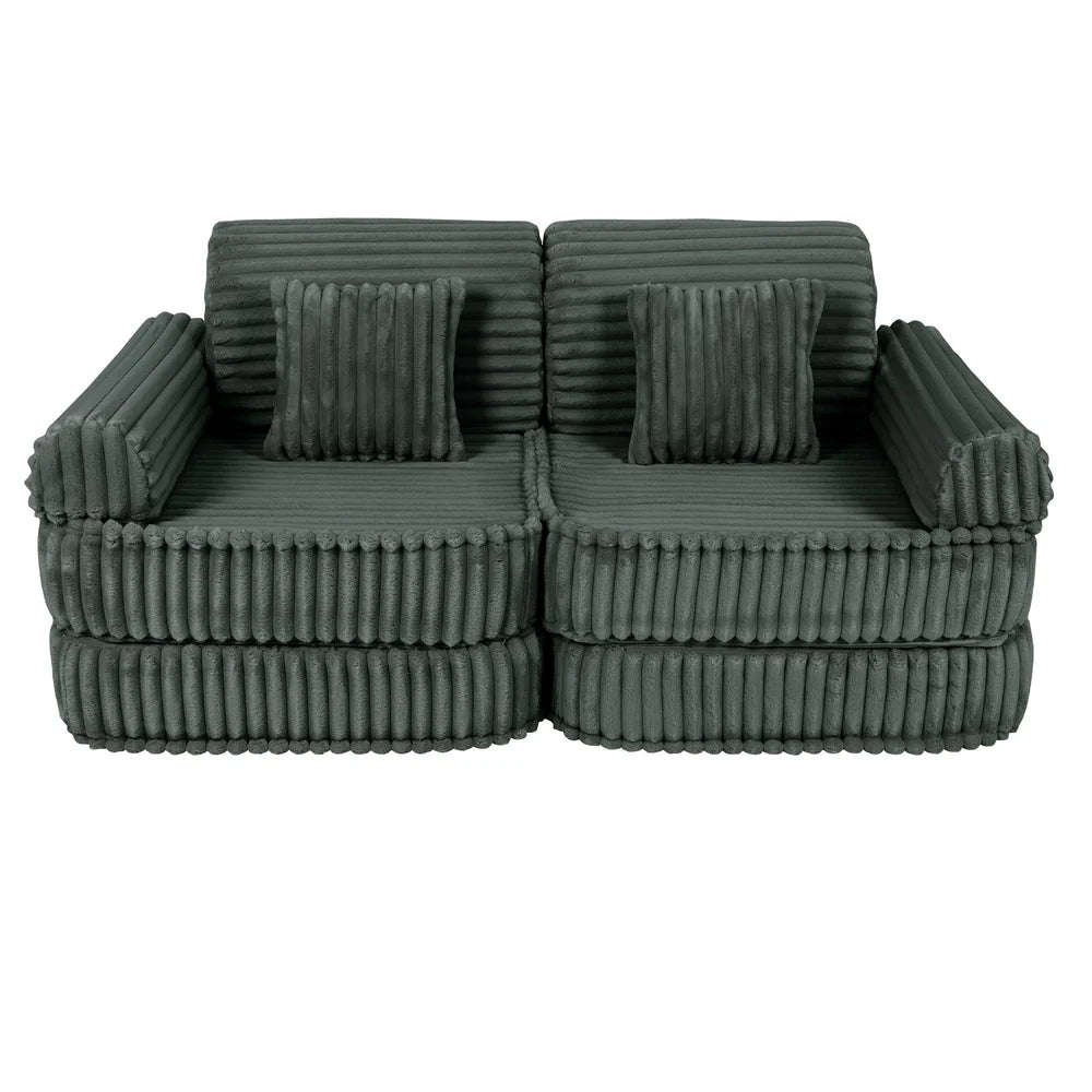 MeowBaby Spielsofa Mini Max Churros - Pine Forest Green