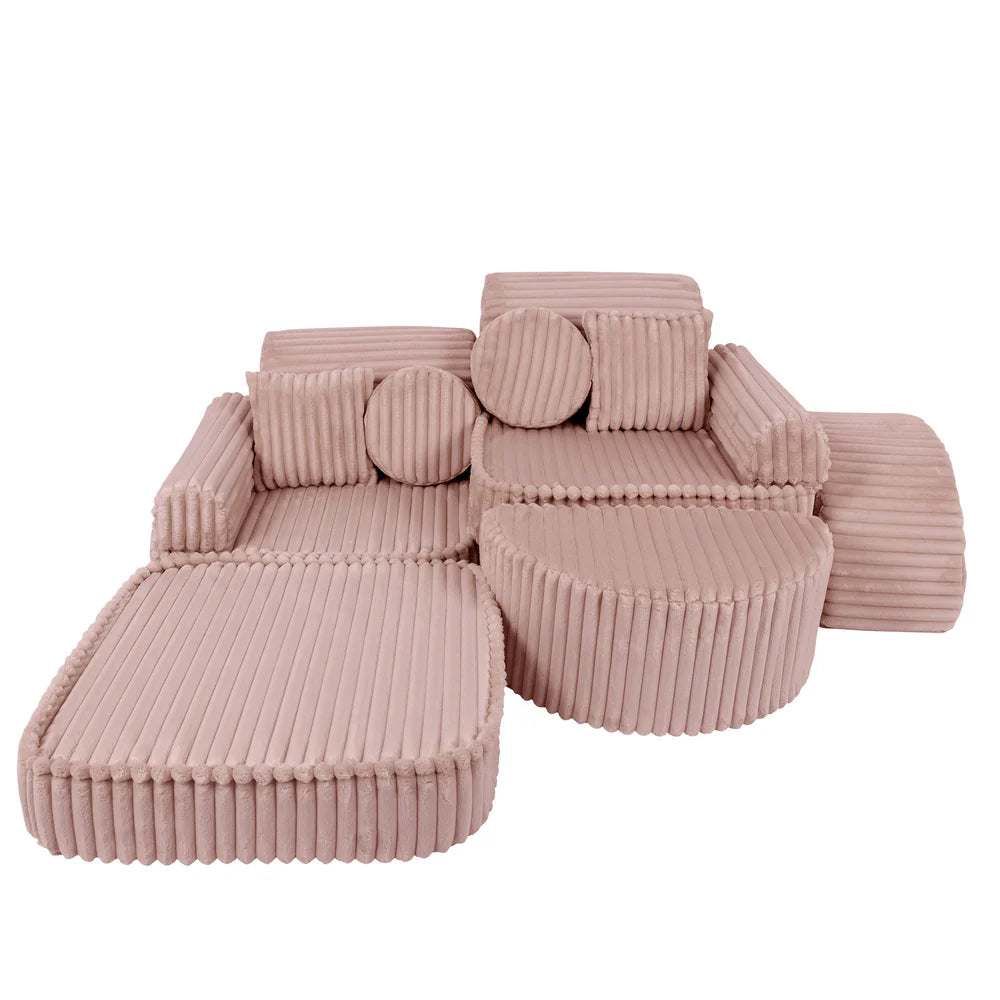 MeowBaby Play Sofa Mini Max Churros - Ruby Chocolate Pink