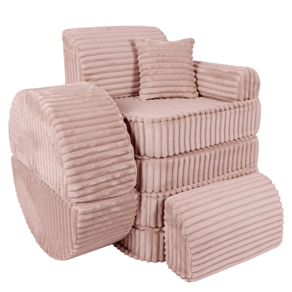 MeowBaby Play Sofa Mini Max Churros - Ruby Chocolate Pink
