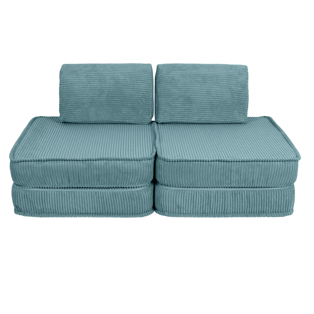 MeowBaby Play Sofa Mini Basic Aesthetic Cord - turquoise