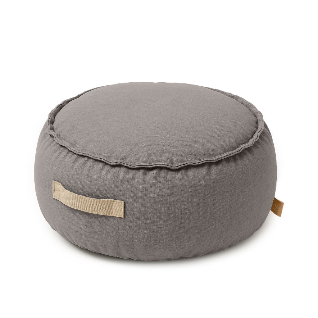MeowBaby Outzy Kinder-Sitzpouf rund - Drift Clay Taupe