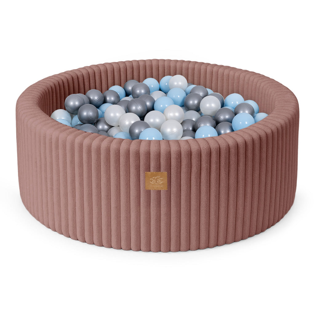 MeowBaby Bällebad Churros 90x30 cm, 200 Bälle - eigene Farbauswahl
