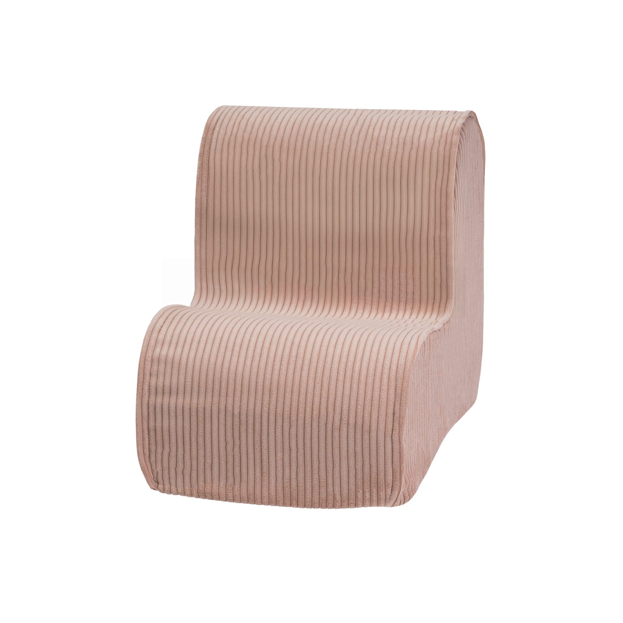 MeowBaby chair for children, aesthetic corduroy - powder pink