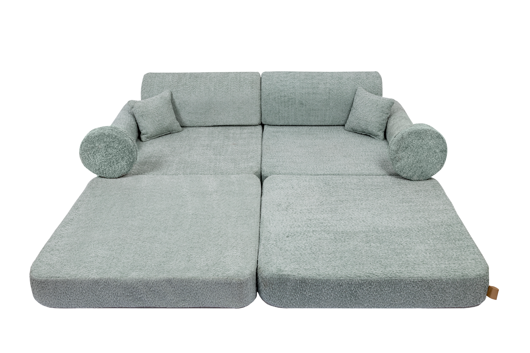 MeowBaby Play Sofa Premium Bouclé - fresh mint