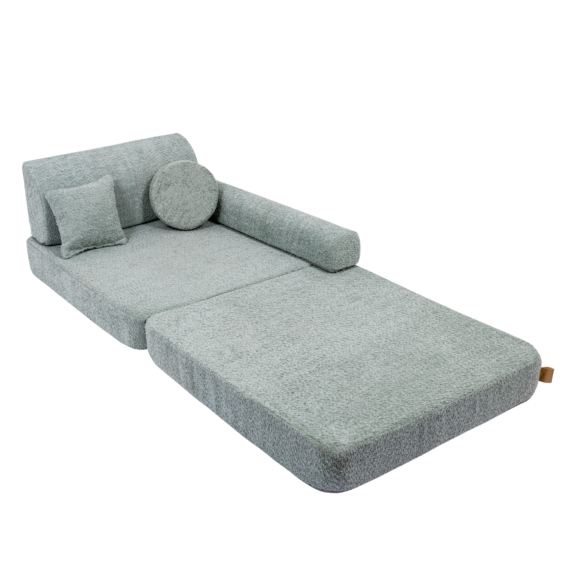 MeowBaby Play Sofa Premium Bouclé - fresh mint