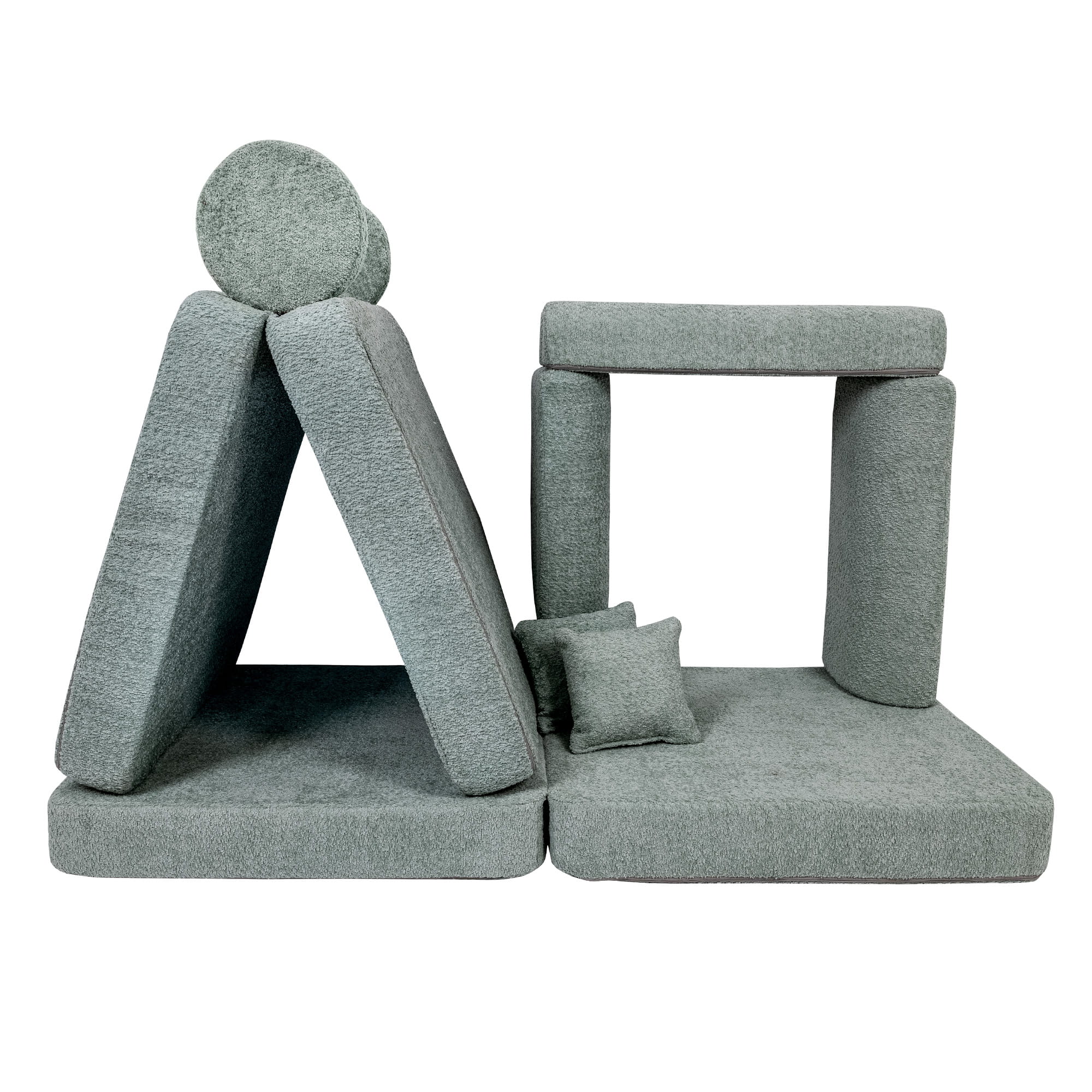 MeowBaby Play Sofa Premium Bouclé - fresh mint