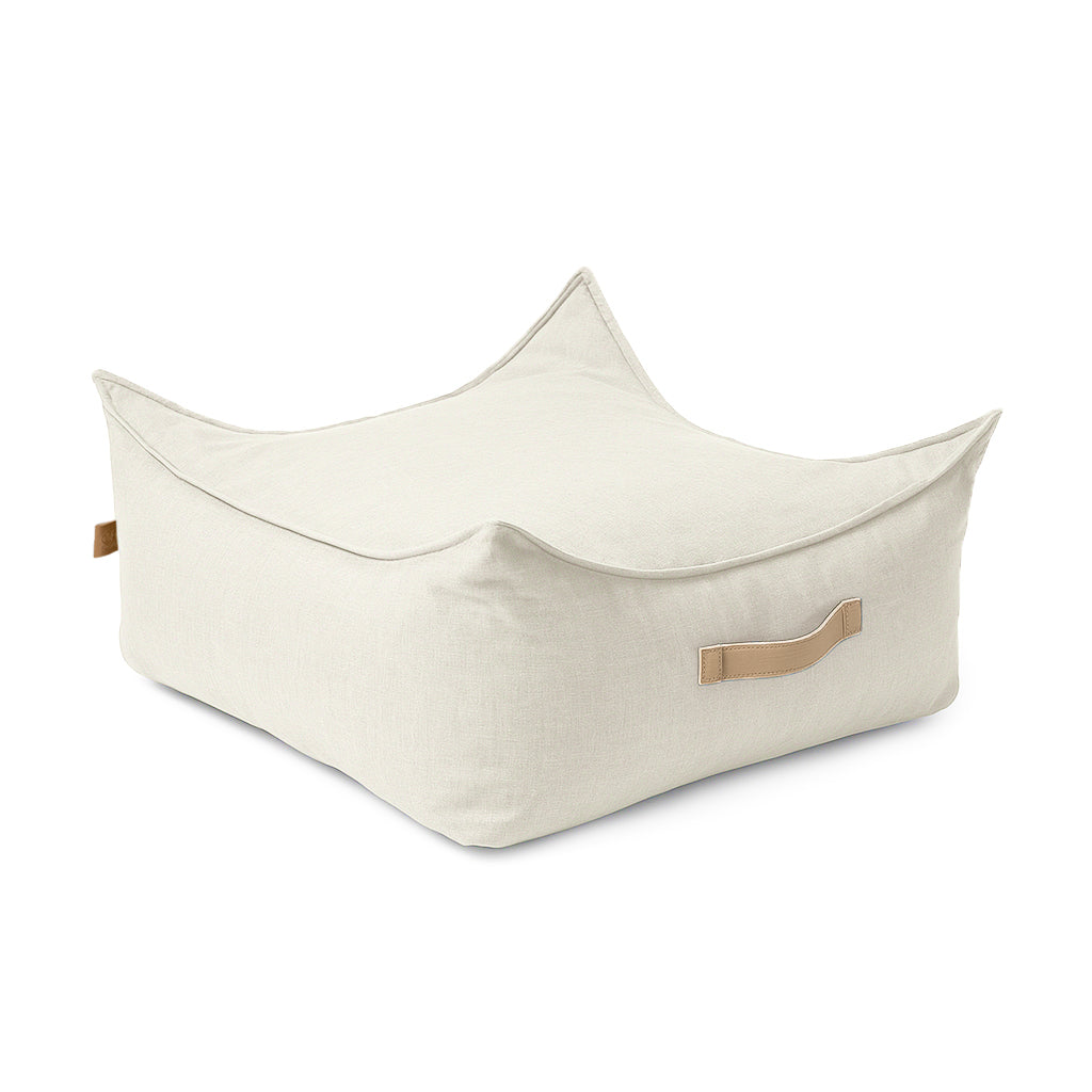 MeowBaby Outzy Kinder-Sitzpouf eckig - Oat Blush Beige