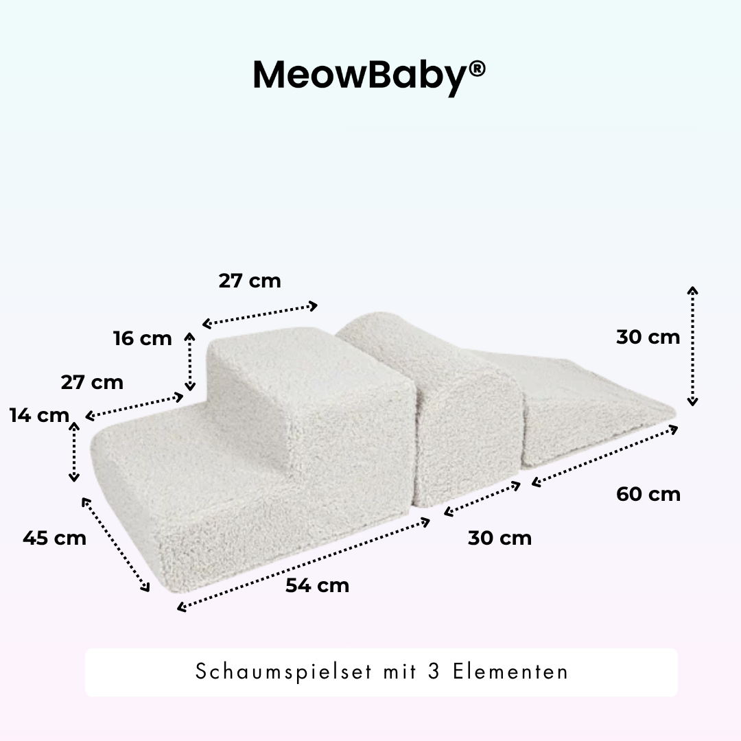 MeowBaby Schaumspielset Bearly mit Bällebad, 200 Bälle - eigene Farbauswahl