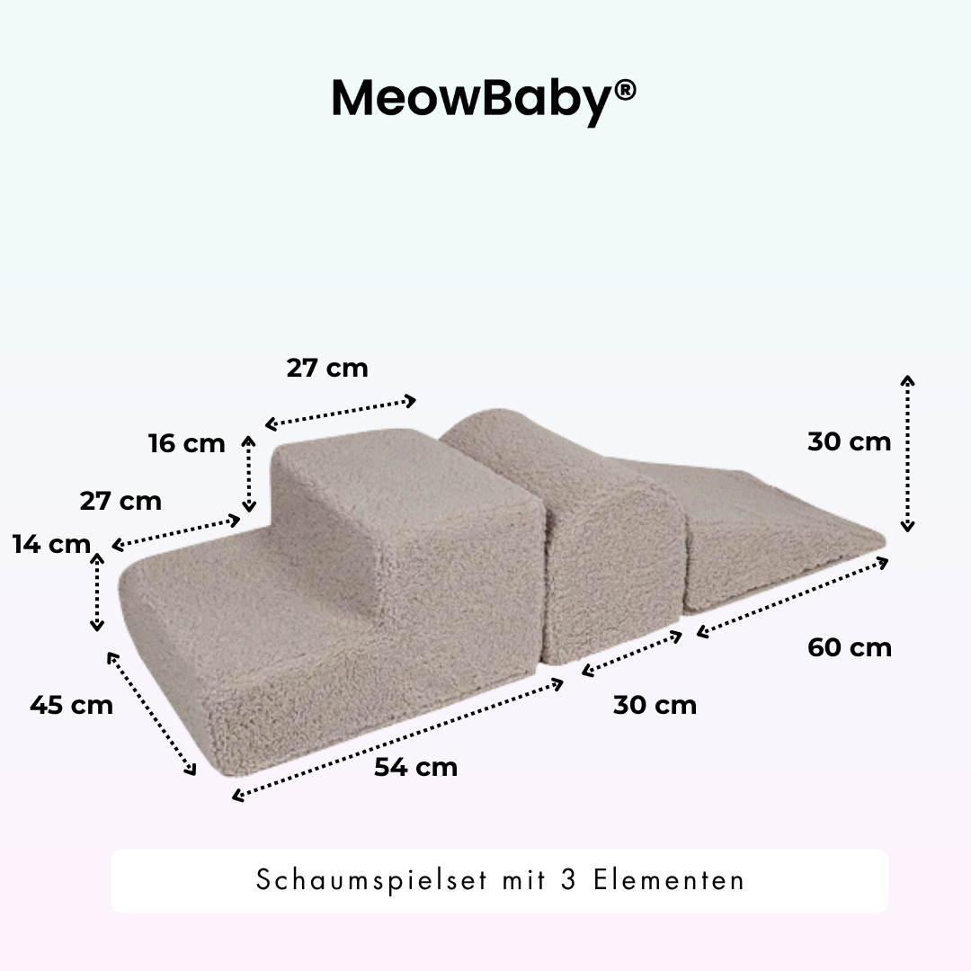 MeowBaby Schaumspielset Bearly mit Bällebad, 200 Bälle - eigene Farbauswahl