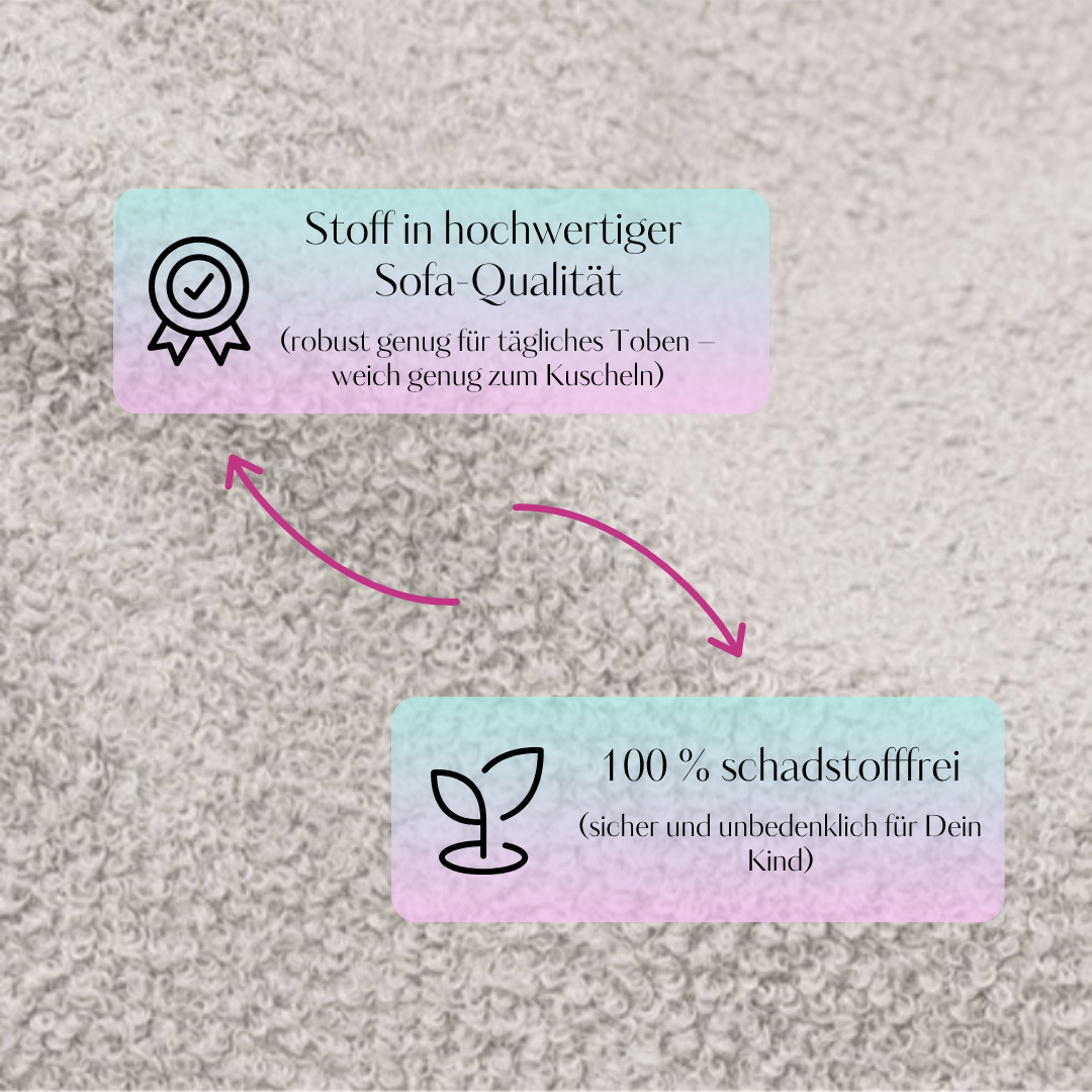 MeowBaby Bällebad kleiner Wal Bouclé, 200 Bälle - eigene Farbauswahl