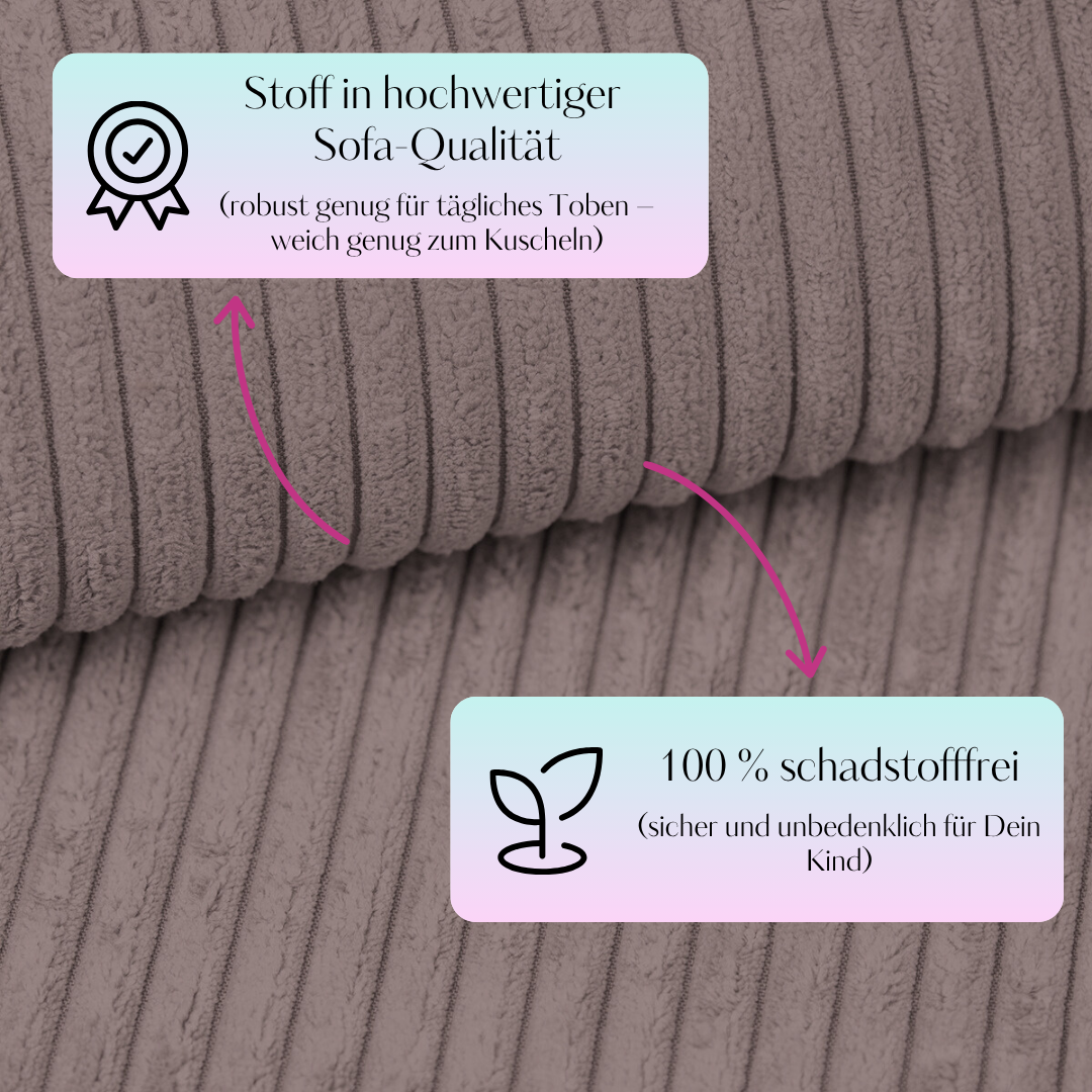 MeowBaby foam play set Aesthetic Cord ecru/beige with ball pit, 200 balls - custom color selection