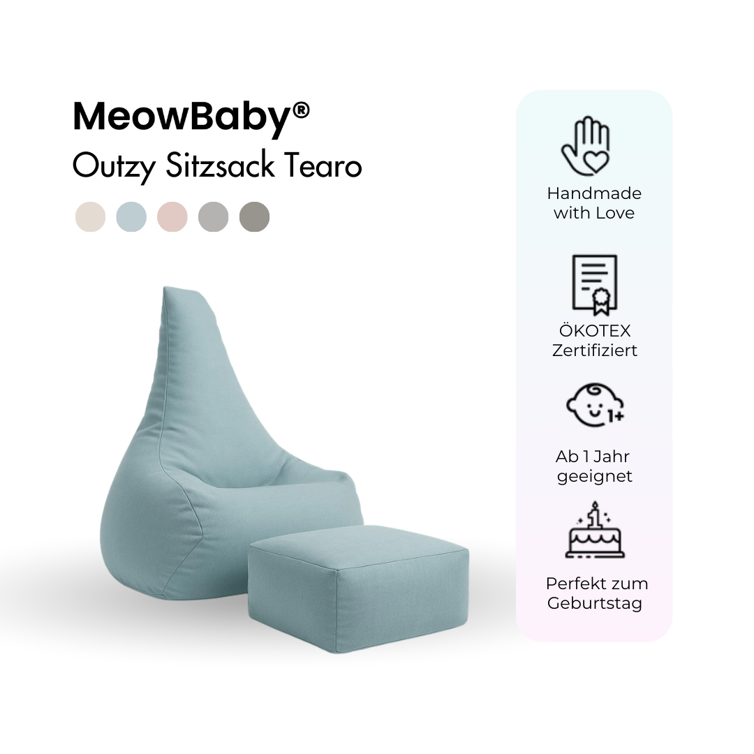 MeowBaby Outdoor Kinder-Sitzsack Outzy Tearo