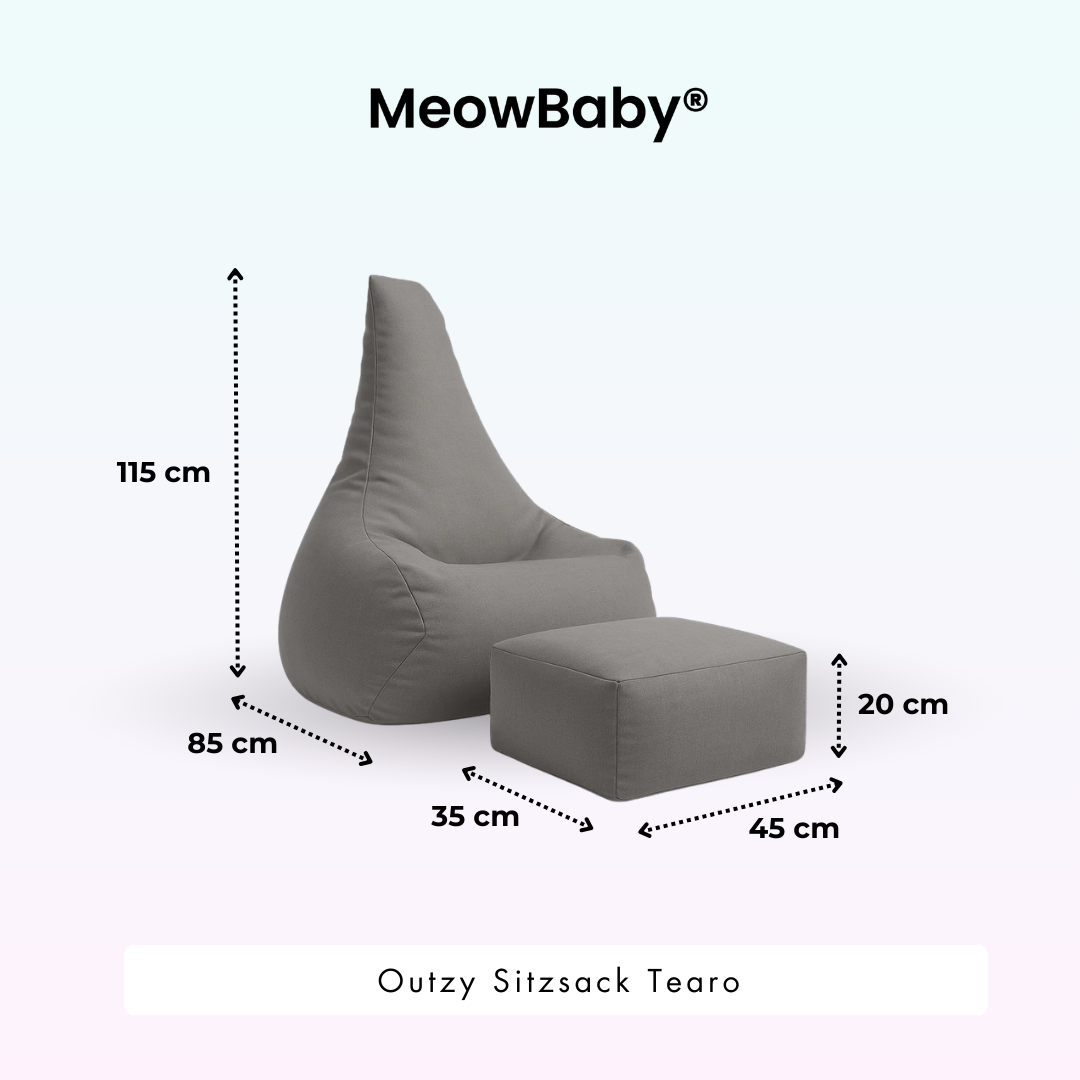 MeowBaby Outdoor Kinder-Sitzsack Outzy Tearo