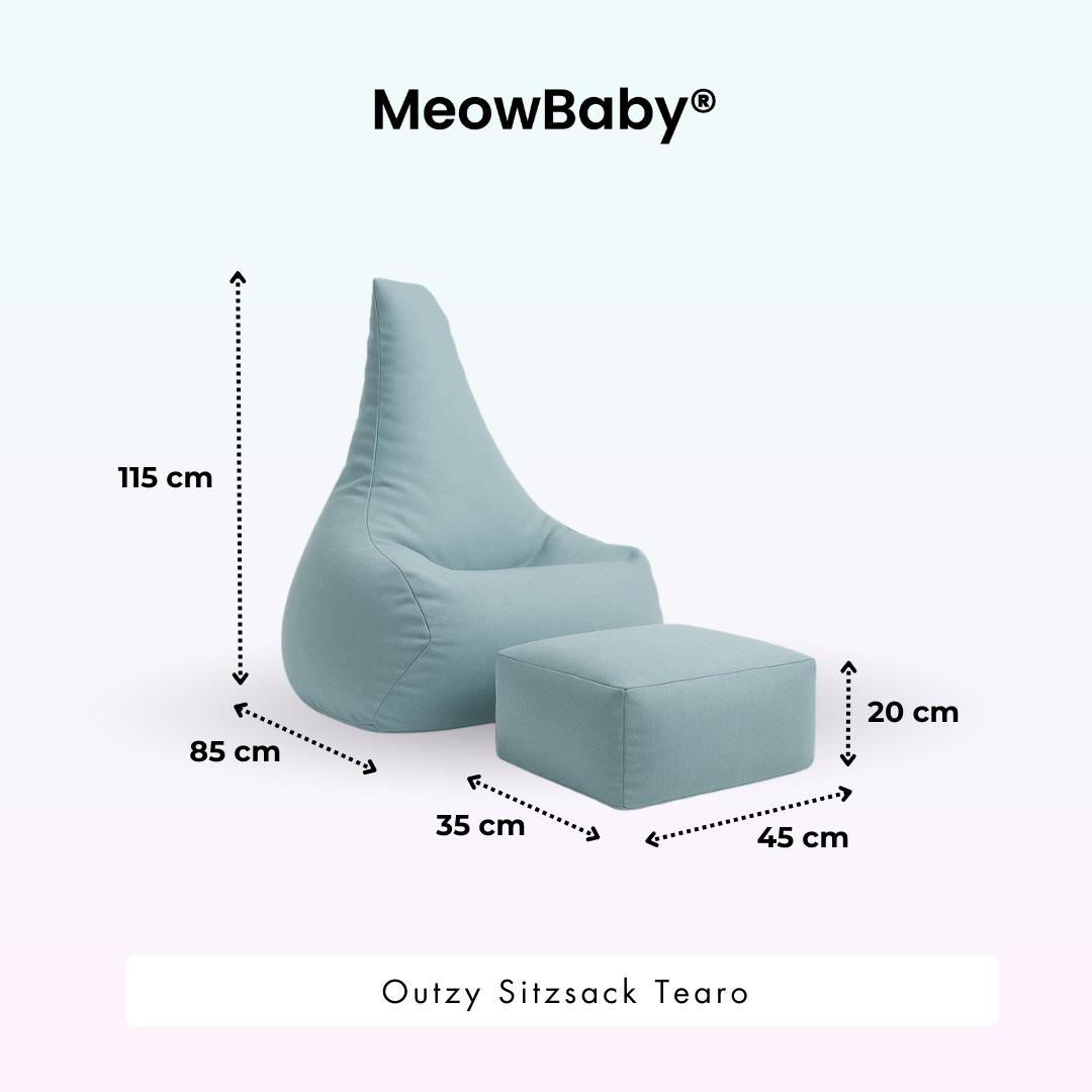 MeowBaby Outdoor Kinder-Sitzsack Outzy Tearo