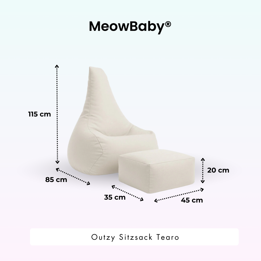 MeowBaby Outdoor Kinder-Sitzsack Outzy Tearo