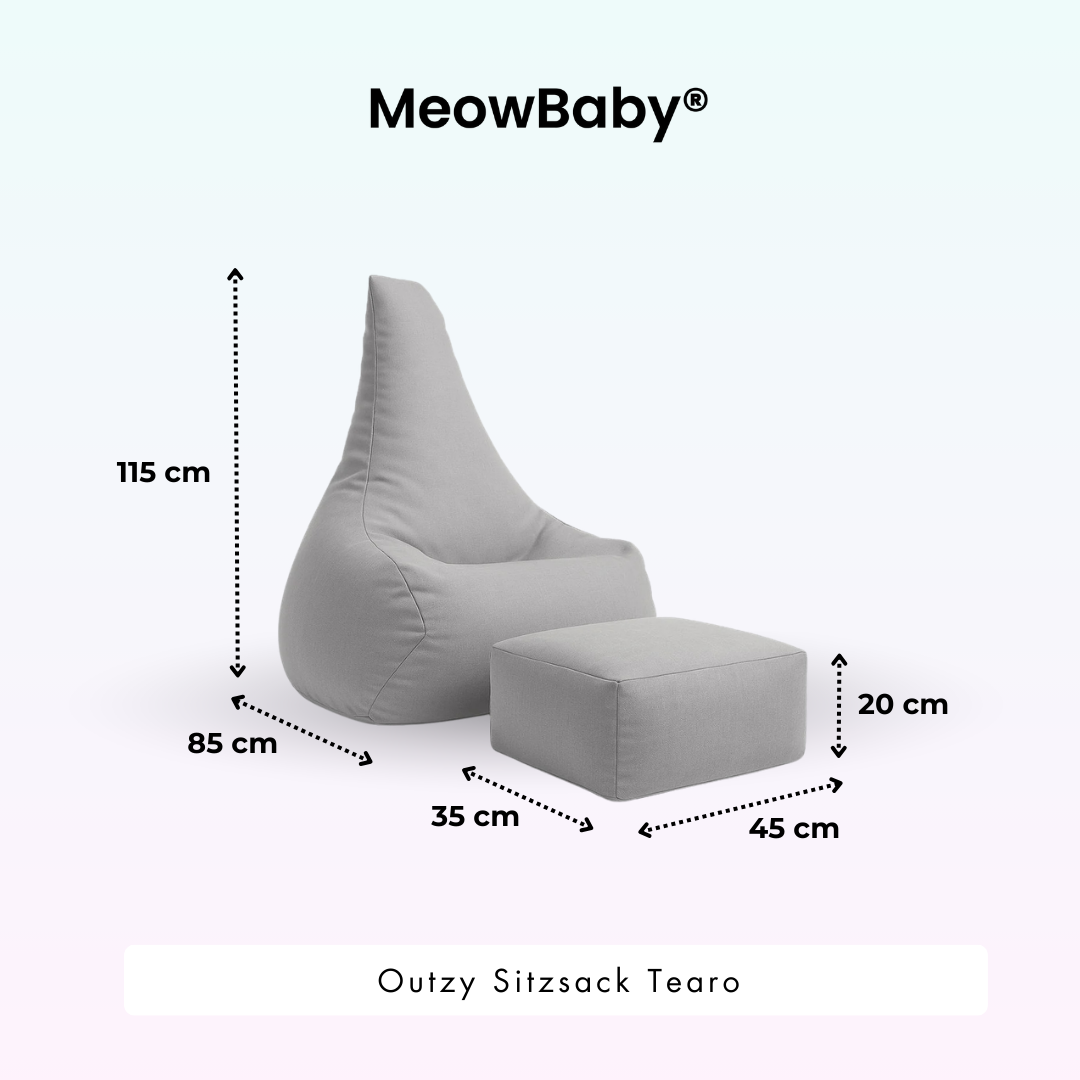 MeowBaby Outdoor Kinder-Sitzsack Outzy Tearo