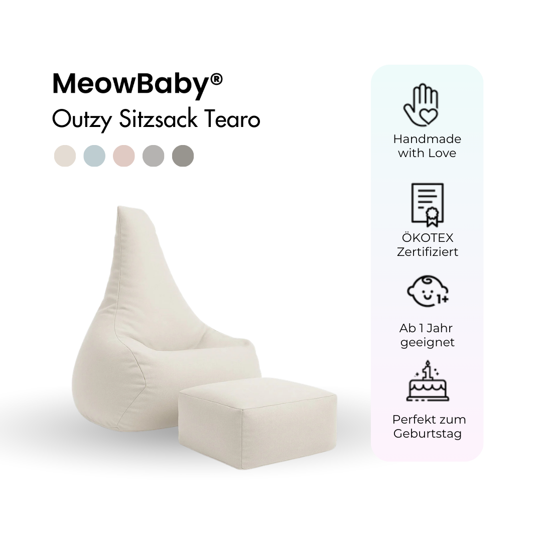 MeowBaby Outdoor Kinder-Sitzsack Outzy Tearo