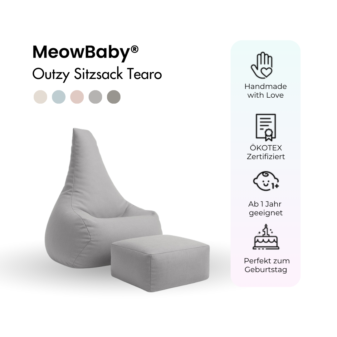 MeowBaby Outdoor Kinder-Sitzsack Outzy Tearo