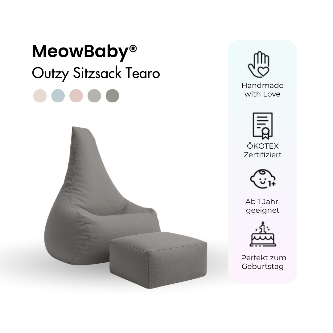 MeowBaby Outdoor Kinder-Sitzsack Outzy Tearo