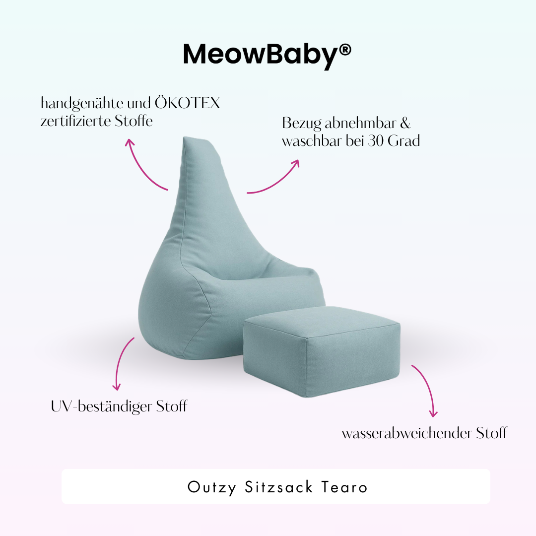 MeowBaby Outdoor Kinder-Sitzsack Outzy Tearo