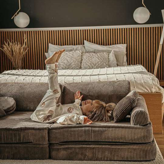 MeowBaby Spielsofa Ästhetik Cord - braun